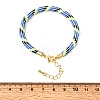Braided Round Polyester Cord Bracelet Makings FB-CBAEDA0-01G-29-3