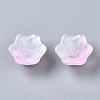 Transparent Two Tone Spray Painted Glass Beads GLAA-Q089-002B-008-3