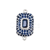 Brass Micro Pave Cubic Zirconia Connector Charms CU-CBAAB9C-01P-2