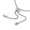 304 Stainless Steel Rolo Chain Slider Bracelet Makings AJEW-JB01254-02-3