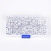 1 Box Acrylic Horizontal Hole Letter Beads SACR-X0011-B-3