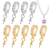 10Pcs 2 Colors Brass Crystal Rhinestone Fold Over Clasps FIND-PH0020-87-1