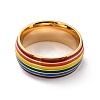 Rainbow Pride Finger Ring RJEW-M140-01G-1