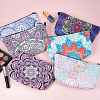6Pcs 6 Colors Polyester Tarp Zip Cosmetic Pouches ABAG-SZ0001-25-5