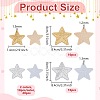 40Pcs 4 Styles Star Iron on/Sew on PVC Sequins Patches PATC-NB0001-33-2