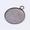 Brass Pendant Cabochon Settings KK-D527-19AB-1