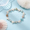 Natural & Synthetic Mixed Gemstone Beaded Stretch Bracelet BJEW-JB09516-02-3