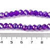 Baking Electroplate Glass Beads Strands DGLA-A039-J8mm-B05-4