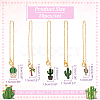 10Pcs 5 Style Alloy Enamel Wine Glass Charms HJEW-AB00063-2