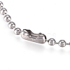 Non-Tarnish 304 Stainless Steel Ball Chain Necklace STAS-D233-06P-2