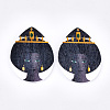 Printed Wooden Big Pendants WOOD-S050-16N-1