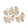 Brass Brooch Findings KK-L180-041G-1