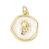 Ocean Theme Brass Enamel Pendants KK-H270-06G-01-1