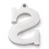 Tarnish Resistant 304 Stainless Steel Letter Pendant Rhinestone Settings STAS-J028-01S-2