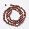 Natural Red Jasper Round Beads Strands X-GSR4mmC011-3