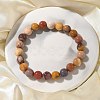 Natural Mookaite Beaded Stretch Bracelets X-BJEW-Q692-52-8mm-6