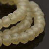 Pearl Luster Plated Faceted Rondelle Glass Beads Strands EGLA-J054-6x4mm-PL03-1