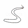 Ion Plating(IP) 304 Stainless Steel Singapore Chain Necklace for Men Women NJEW-K245-013D-1