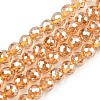 Electroplate Transparent Glass Beads EGLA-B013-02A-PL14-1