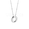 1pc Brass Chain with Alloy Letter Pendants Necklaces NJEW-LP0001-41O-P-1