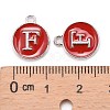 Platinum Plated Alloy Enamel Charms ENAM-S118-03F-P-3