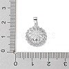 925 Sterling Silver Micro Pave Clear Cubic Zirconia Pendant Cabochon Settings STER-G036-12P-3