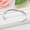Inspirational Stainless Steel Cuff Bangles for Men Women FS-WG0E735-11-1