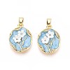 Brass Micro Pave Cubic Zirconia Pendants KK-N277-09A-G-1