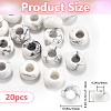20Pcs Natural Howlite European Beads G-SP0001-01B-07-2