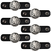 6Pcs Alloy with Imitation Leather Scarf Clips AJEW-CL0004-82B-1