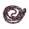 Electroplate Transparent Glass Beads Strands EGLA-N022-09A-B01-2