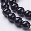 Natural Black Onyx Round Beads Strands GSR10mmC097-2