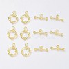 Tibetan Style Alloy Ring Toggle Clasps PALLOY-J564-08G-2