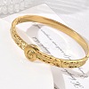 304 Stainless Steel Hinged Cuff Bangles SA-CBAB92B-15G-1