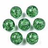 Transparent Crackle Acrylic Round Beads Strands X-CCG-R002-12mm-08-2
