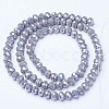 Electroplate Glass Beads Strands EGLA-A034-P10mm-B17-2