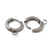 Tarnish Resistant 201 Stainless Steel Huggie Hoop Earrings Findings STAS-A167-01F-P-2