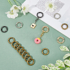 24Pcs 4 Colors Alloy Spring Gate Rings FIND-HS0001-26C-6