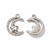 Rack Plating Alloy Crystal Rhinestone Pandants PALLOY-O106-04P-1