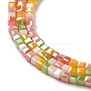 Gradient Color Electroplate Glass Bead Strands X-GLAA-E042-05-B03-4