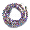 Electroplated Natural Lava Rock Beads Strands G-S352-30A-02-2