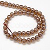 Electroplate Crystal Glass Round Beads Strands EGLA-F037-8mm-A-3