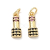 Brass Micro Pave Cubic Zirconia Pendants KK-P345-77G-1