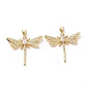 Brass Cubic Zirconia Pendants ZIRC-I062-18G-1