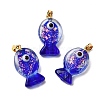 Handmade Dichroic Foil Lampwork Pendants X1-DICH-G001-01G-08-1