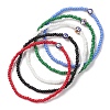 Glass Seed & Alloy Enamel Evil Eye Beaded Stretch Bracelet BJEW-JB09427-1