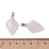 Natural Rose Quartz Pendants G-C110-05A-P-3