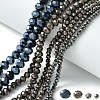 4 Strands 4 Styles Electroplate Transparent Glass Beads Strands EGLA-YW0001-84D-1