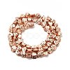 Electroplated Natural Lava Rock Beads Strands G-G984-13RG-2