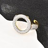 Brass Micro Pave Clear Cubic Zirconia Cuff Open Rings RJEW-T028-02B-G-1